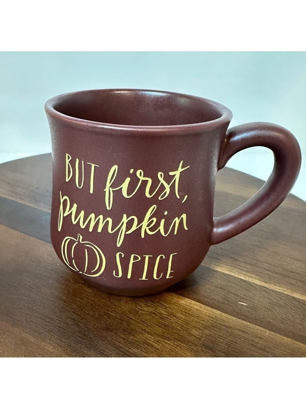 Indigo Chapters Pumpkin Spice Coffee Mug Brown Gold